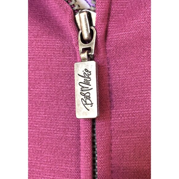 Bob Mackie Womens Jacket Embroidered Aztec Western Sweater Pink Purple Size M - Picture 4 of 6